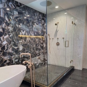 Uruguay siyah akik banyo duvar tasarımı