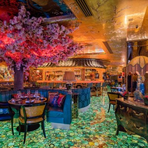 Yeşil akik restoran katı
