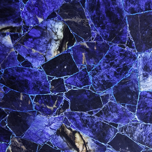 Backlit blue sodalite